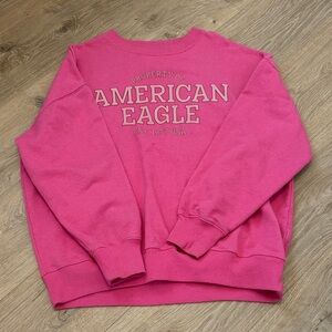 American Eagle Outfitters Bold Pink Crew Neck Sweater